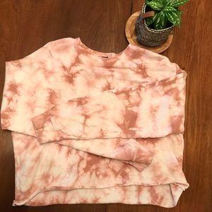 Forever 21 cropped tie dyed sweatshirt